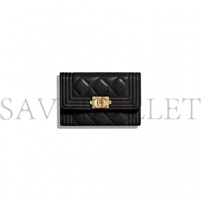 CHANEL BOY CHANEL FLAP CARD HOLDER A80603 Y07659 94305 (11.3*7.5*2.1cm)